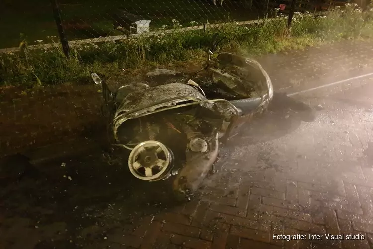 Scooter in brand in Zaandam