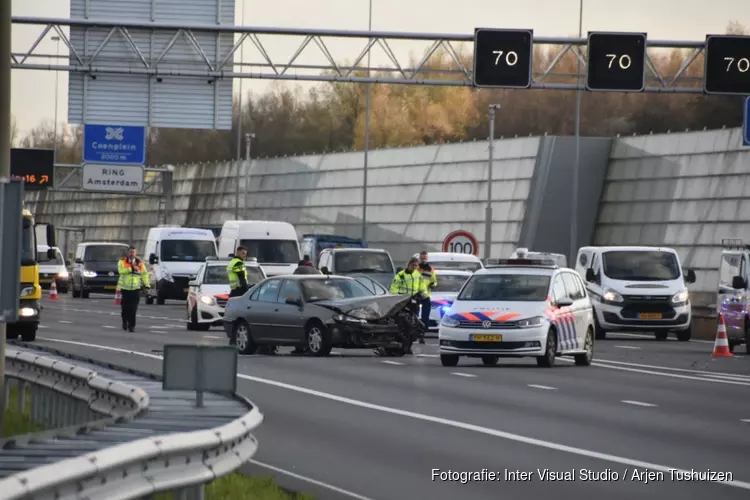 Ongeluk vlak voor Knooppunt Zaandam