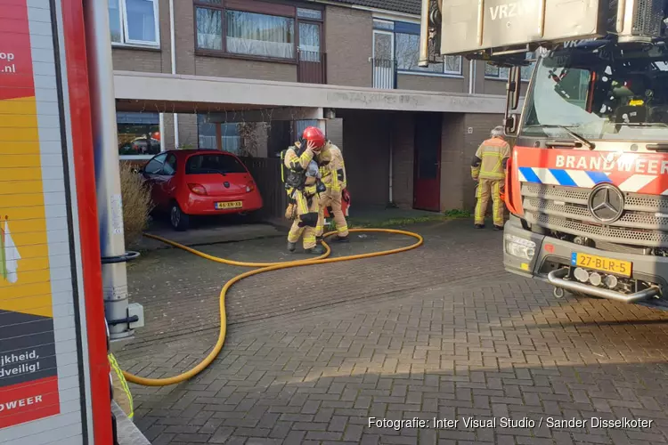 Brand op zolder woning