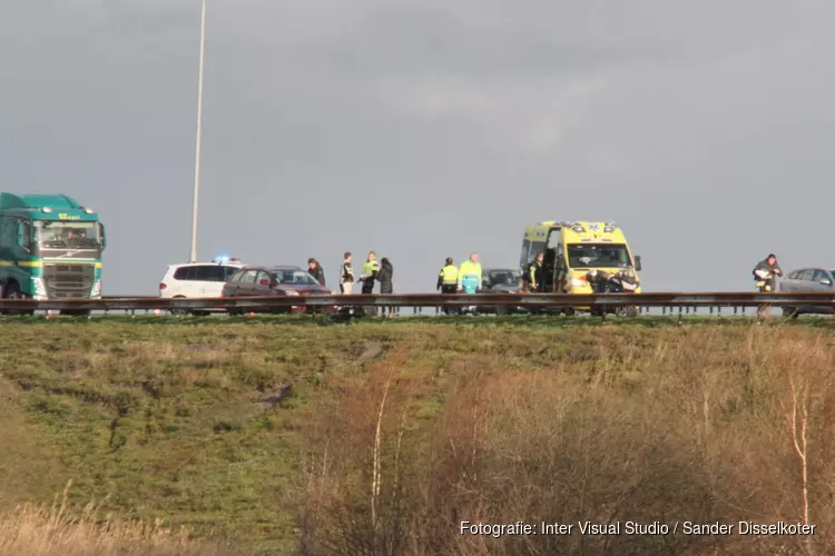 Motorrijder gewond op A8