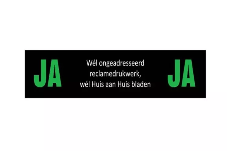 Invoering Ja/ja-sticker: minder papierverspilling in Zaanstad