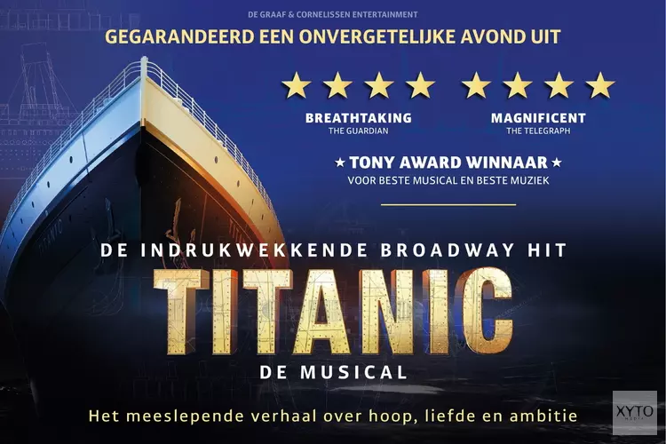 Broadwayhit Titanic de Musical te zien in het Zaantheater