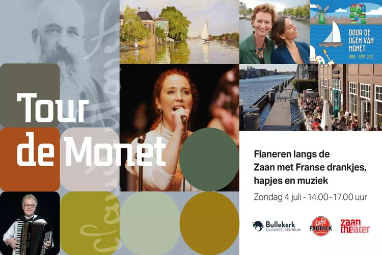 Flaneer langs de Zaan op zondag 4 juli tijdens Tour de Monet