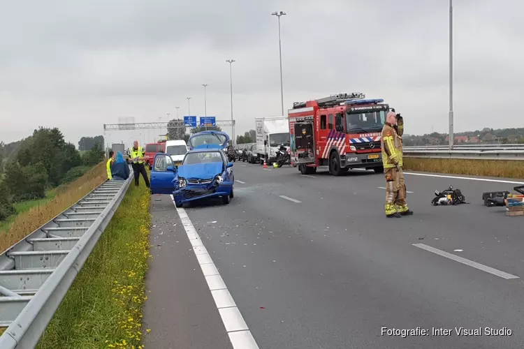 A8 afgesloten door ongeluk