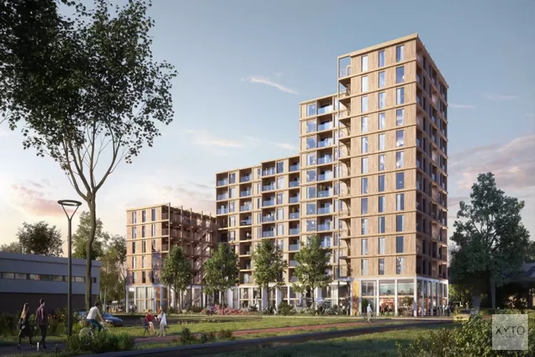 Circa 160 nieuwe, modulaire huurwoningen, grotendeels van hout en met aandacht voor specifieke doelgroepen