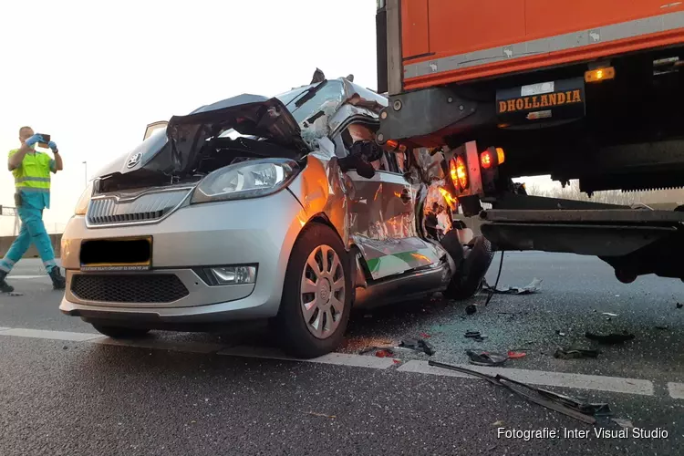 Ongeval op A8 tussen Coentunnel en Oostzaan