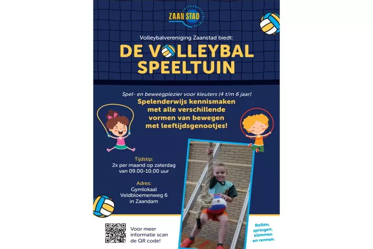 Volleybalvereniging Zaanstad zet in op “een leven lang volleybal” en start met volleybalspeeltuin