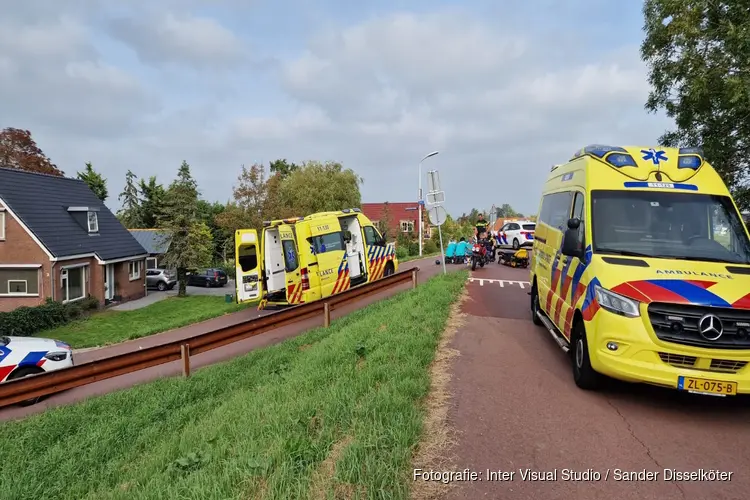 Ongeval in Nauerna, wielrenner gewond