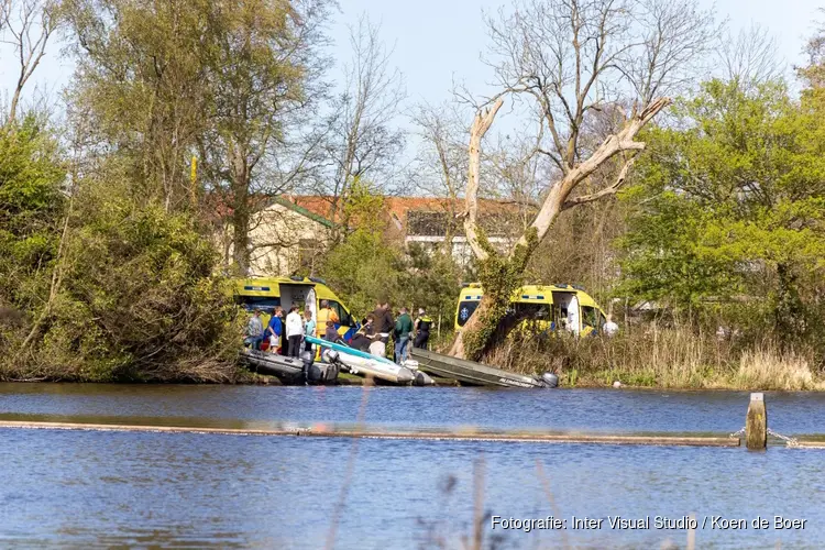 Botsing tussen boten in Agathapark in Krommenie