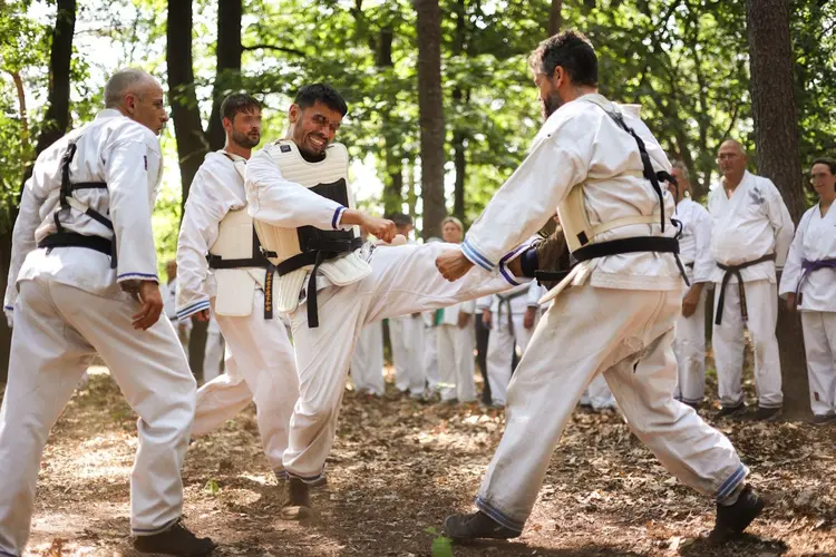 Karate beoefenen in het Twiske