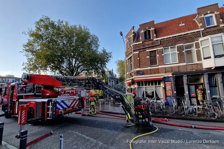 Brand in centrum Zaandam