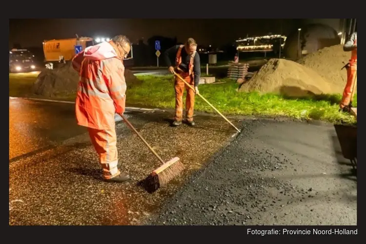 Provincialeweg (N203) Krommenie ter hoogte van Broekpolderweg dicht in avond en nacht